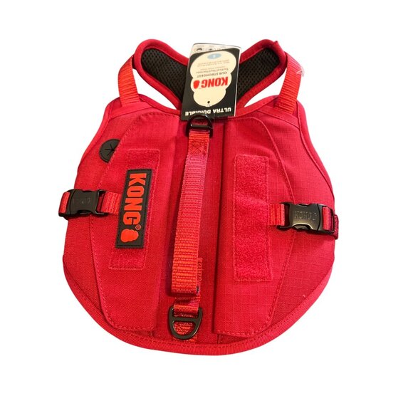 Kong Strongest Tactical Vest Harness Dogs Pets Red Ultra Durable Size Small NWT - Picture 1 of 6